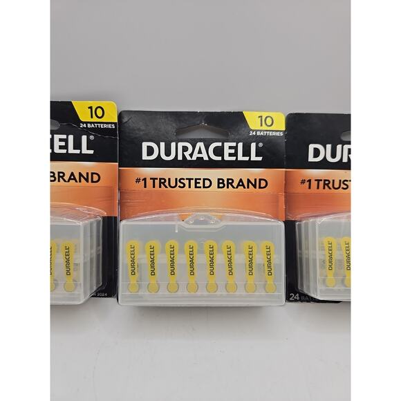 Lot of 3 Duracell Hearing Aid Batteries Size 10 Expired 2024 Value Pack - Picture 2 of 3